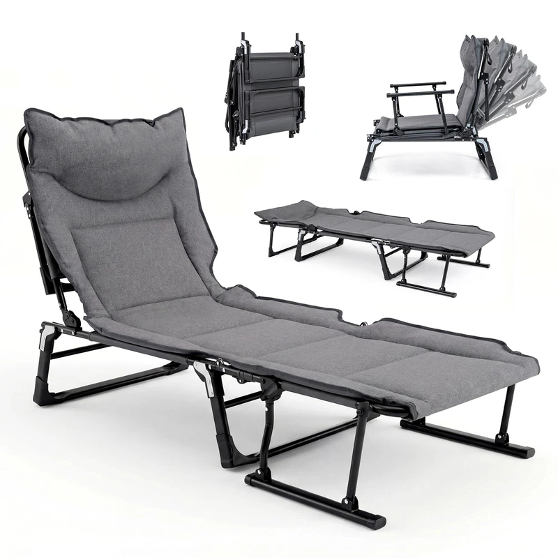 SPOTRAVEL Folding Camping Bed, Heavy Duty Camp Cot (180 x 66.5 x 38cm)