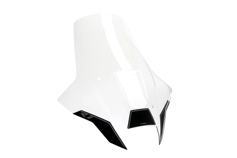 Puig 22645S Touring Screen tall and aerodynamic in 4 mm CN acrylic with rounded profile, flat upper section and deflectors improving protection, Graphics