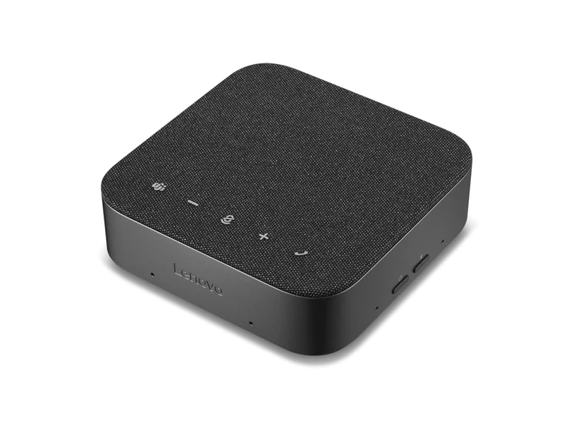 Lenovo Wireless Speakerphone 6000 Wireless Bluetooth 5.3 8 Beamforming Microphones AI Noise Cancelling Microsoft Teams Black