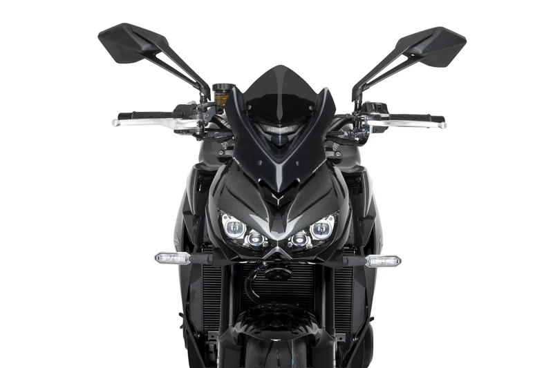 Puig 22776F Naked New Generation Sport sporty and aerodynamic in 3 mm acrylic with raised design improving protection while maintaining wide visibility, Dark Smoke
