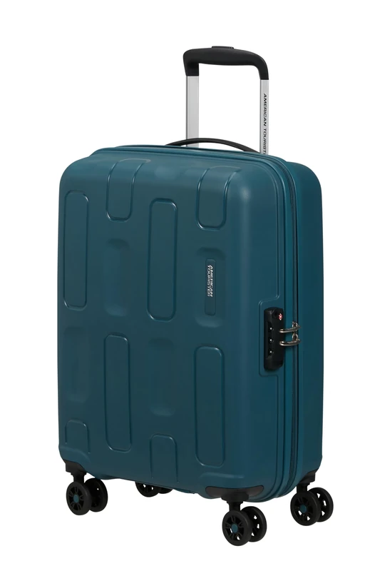 American Tourister Ellipso - Carry-On Suitcase 55x40x20 cm, Hard Shell Cabin Trolley, Ryanair/EasyJet Compatible, Lightweight, 2.10 KG - 32L - Teal (Totally Teal)