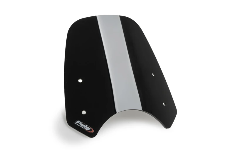 Puig 21925N Naked New Generation Sport sporty and aerodynamic in 3 mm acrylic with raised design improving protection while maintaining wide visibility, Black