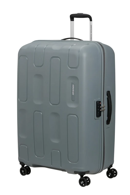 American Tourister Ellipso - Large Hard Shell Suitcase 79 cm, Lightweight Travel Case with 4 Wheels, TSA Lock, Check-in Luggage 104L - 3.80 KG - Grey (Charcoal Grey)