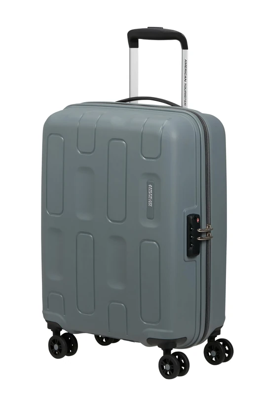 American Tourister Ellipso - Carry-On Suitcase 55x40x20 cm, Hard Shell Cabin Trolley, Ryanair/EasyJet Compatible, Lightweight, 2.10 KG - 32L - Grey (Charcoal Grey)