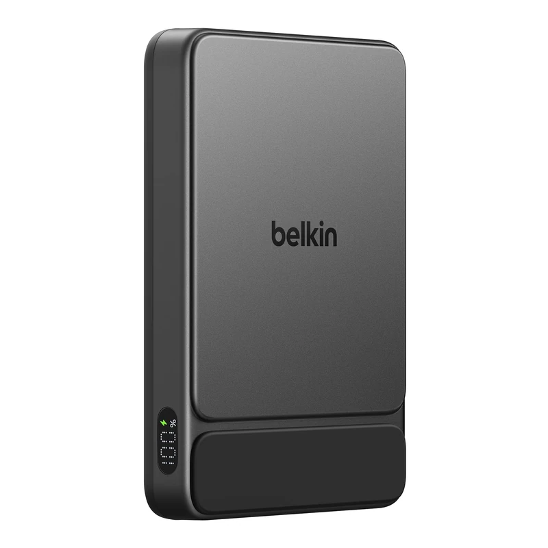 Belkin UltraCharge Power Bank, Slim Magnetic Portable Charger 10,000mAh, USB C Cable Included, Qi2 25W Fast Charging Battery Pack for iPhone, AirPods, Galaxy, Pixel, iPad, MacBook Air - Black - Image 1