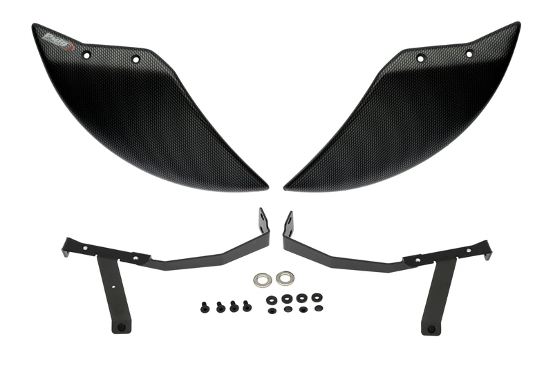 Puig 22695C Aero Wheel Deflector aerodynamic ABS wheel deflector improving stability and reducing turbulence, Carbon Look