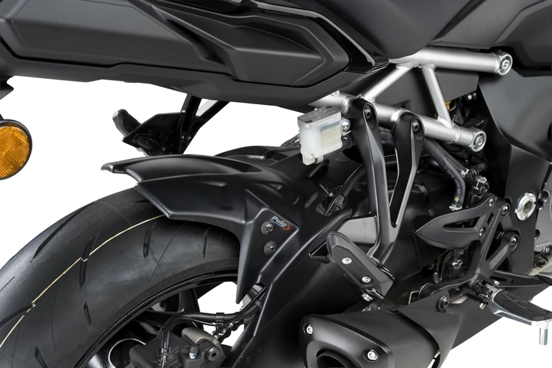 Puig 22408J Rear Hugger in high-resistance ABS with integrated chain guard improving protection and reducing splashes, Matte Black - Image 1