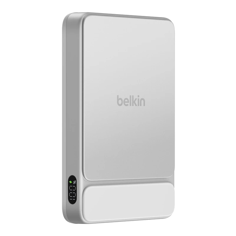 Belkin UltraCharge Power Bank, Slim Magnetic Portable Charger 10,000mAh, USB C Cable Included, Qi2 25W Fast Charging Battery Pack for iPhone, AirPods, Galaxy, Pixel, iPad, MacBook Air - White