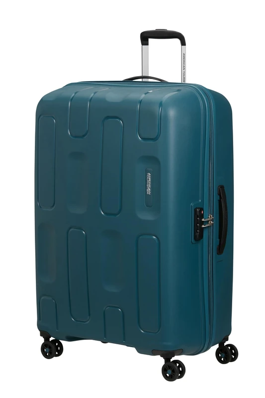 American Tourister Ellipso - Large Hard Shell Suitcase 79 cm, Lightweight Travel Case with 4 Wheels, TSA Lock, Check-in Luggage 104L - 3.80 KG - Teal (Totally Teal)