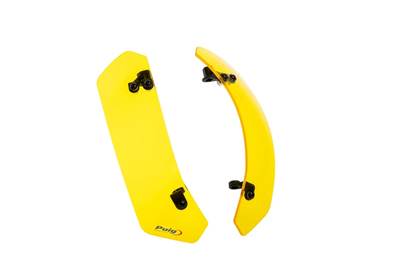 Puig 22671G Lower Deflectors improving comfort by redirecting airflow in the rider’s lower area, Yellow - Image 1