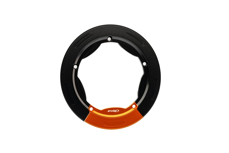 Puig 22693T Rider Footpeg Adapters machined aluminum rider adapters with anodized finish and millimetric adjustment for precise mounting, Orange