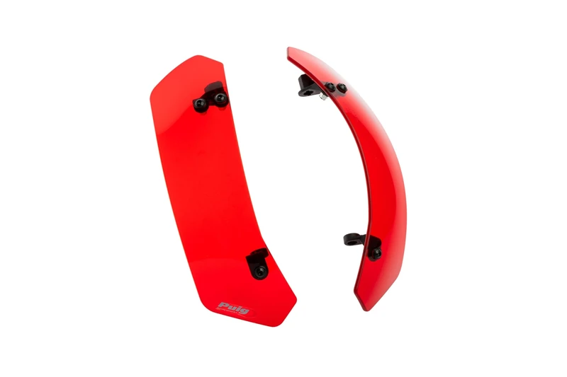 Puig 22671R Lower Deflectors improving comfort by redirecting airflow in the rider’s lower area, Red - Image 1