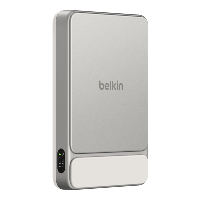 Belkin UltraCharge Power Bank, Slim Magnetic Portable Charger 10,000mAh, USB C Cable Included, Qi2 25W Fast Charging Battery Pack for iPhone, AirPods, Galaxy, Pixel, iPad, MacBook Air - Sand