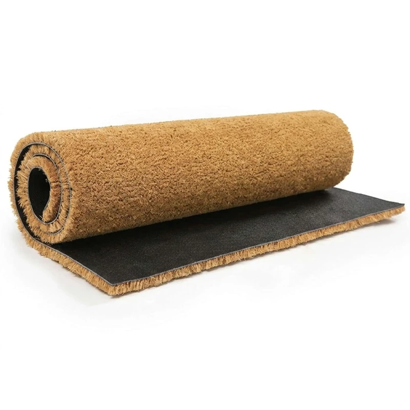 Nicoman Natural Coir Doormat Roll, Non-Slip Backing, 17mm Thick, Heavy-Duty, 1m 2m Width, Up to 10m Length, Multi-Purpose for Entranceways, Hallways and Patios (2m x 2m)