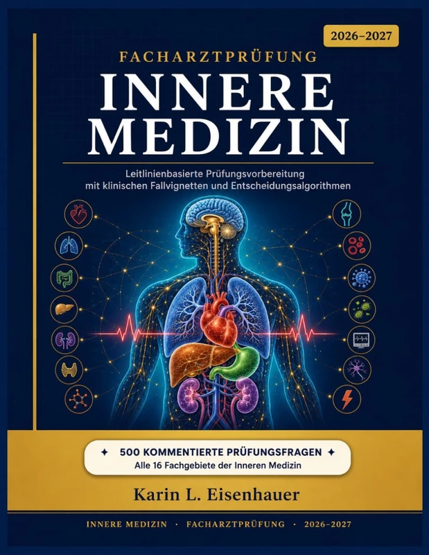 FACHARZTPRÜFUNG INNERE MEDIZIN 2026-2027: Leitlinienbasierte Prüfungsvorbereitung mit klinischen Fallvignetten und Entscheidungsalgorithmen - Image 1