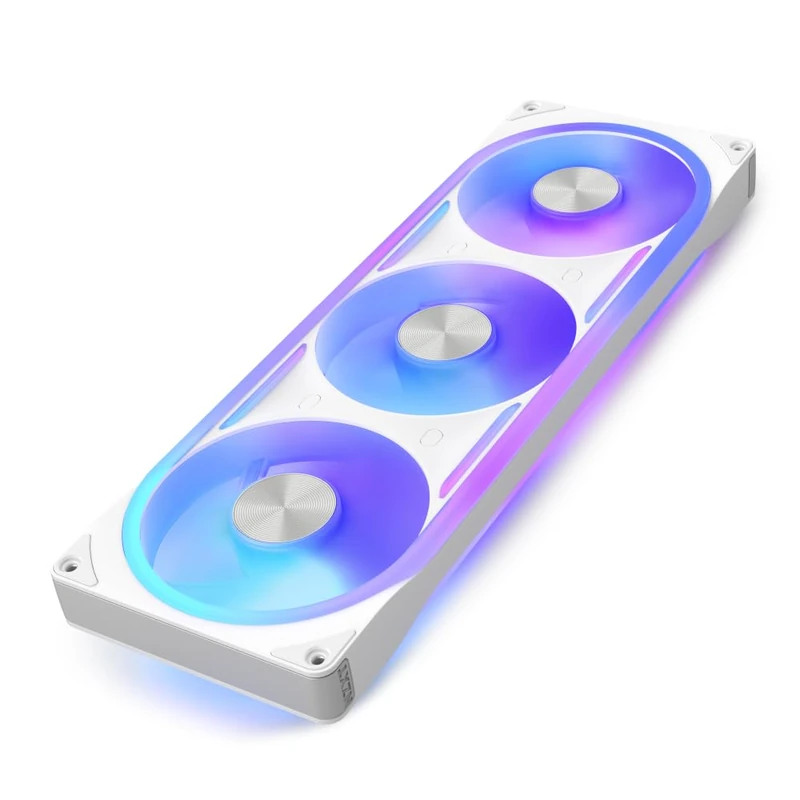 NZXT F360U Ultra RGB Single-Frame Fan - 3x 120mm PWM PC Case Fans - Multi-Zone RGB - Whisper-Quiet - Fluid Dynamic Bearing - NZXT CAM Compatible - White - Image 1
