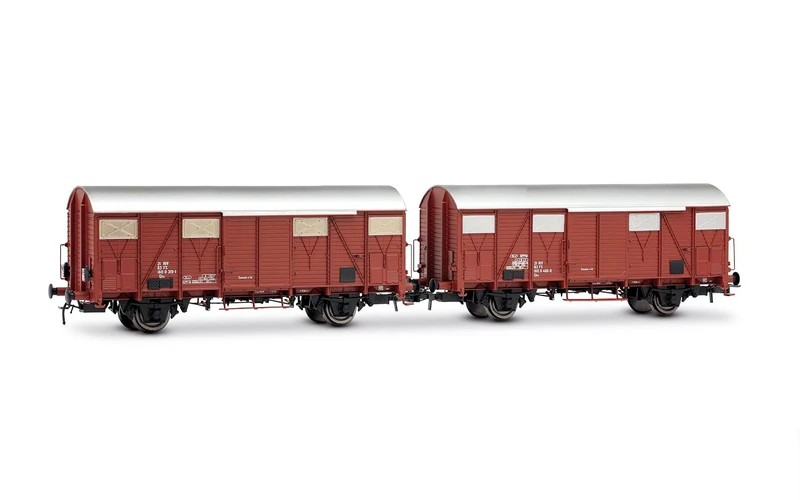 Rivarossi HR6696 FS, 2-unit pack Ghs wagons with low aerators, brown livery, one with rear red lights, ep. IV Railway Wagons