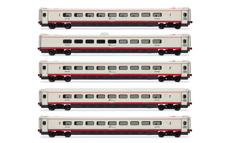 Rivarossi HR3024 FS, ETR 460 "Frecciabianca", 5-unit pack intermediate coaches, ep. VI Railway 5x Coaches