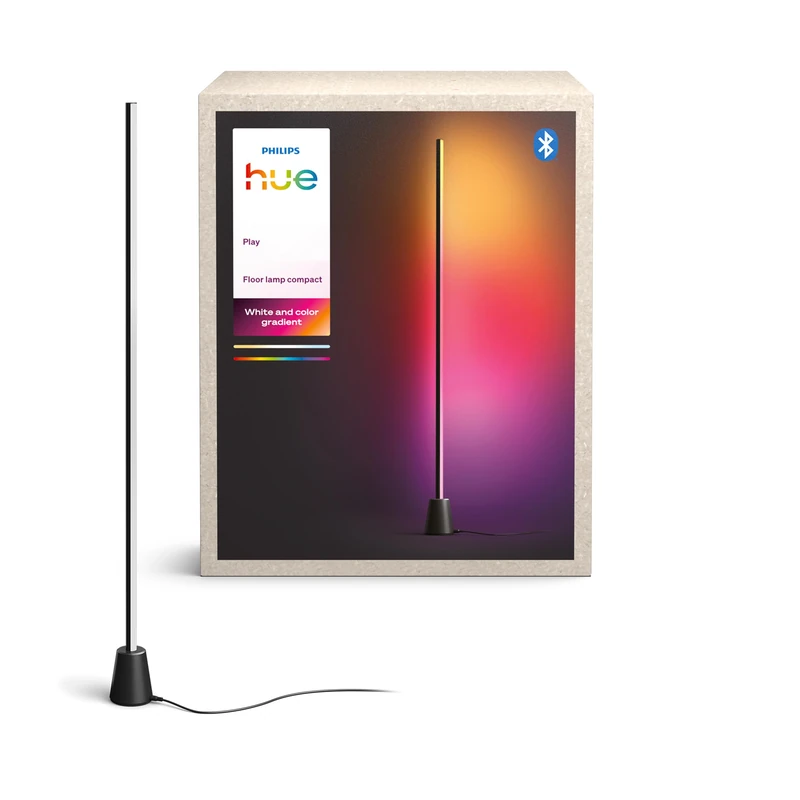 Philips Hue Play Floor Lamp, RGBWWIC LED, 122 cm, White Ambiance, Multicolor Gradients, Smart Lighting, Alexa, Google Home, Apple Home, TV Sync Requires Hue Bridge and Sync Box (Both Sold Separately)
