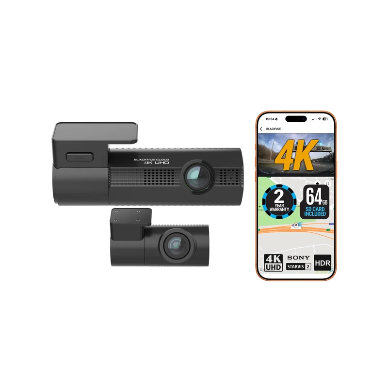 BlackVue Elite 10 2CH 64GB Dash Cam - UK Edition - 4K/4K Front & Rear Dashcam, Sony STARVIS 2, HDR, Wi-Fi, GPS, Night Vision, Power-Saving Parking Mode, 4G LTE Ready, App Control, Cloud Features - Image 1