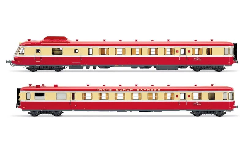 JOUEF HJ2461S SNCF, diesel railcar RGP I with trailer, red/beige TEE livery, ep. III, with DCC sound decoder Railway 1x Diesel Locomotive