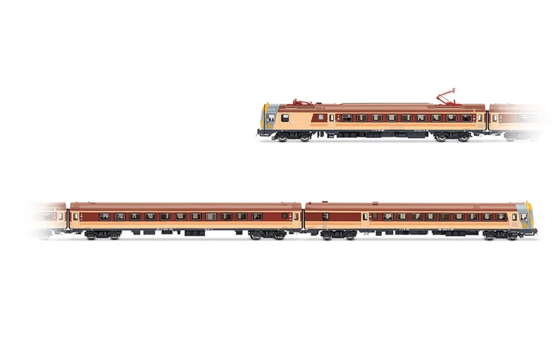 ARNOLD HN2617S RENFE, EMU class 444-500, Estrella livery, ep. IV, with DCC Sound Decoder Railway Locomotive + Coaches