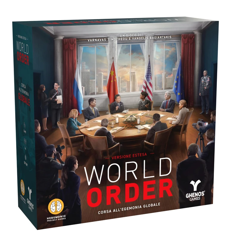 World Order: Global Hegemony Race – Board Game for Adults and Youth from 14 Years – 1-4 Players – 120-180min – Ed. Italiana (Extended Version)