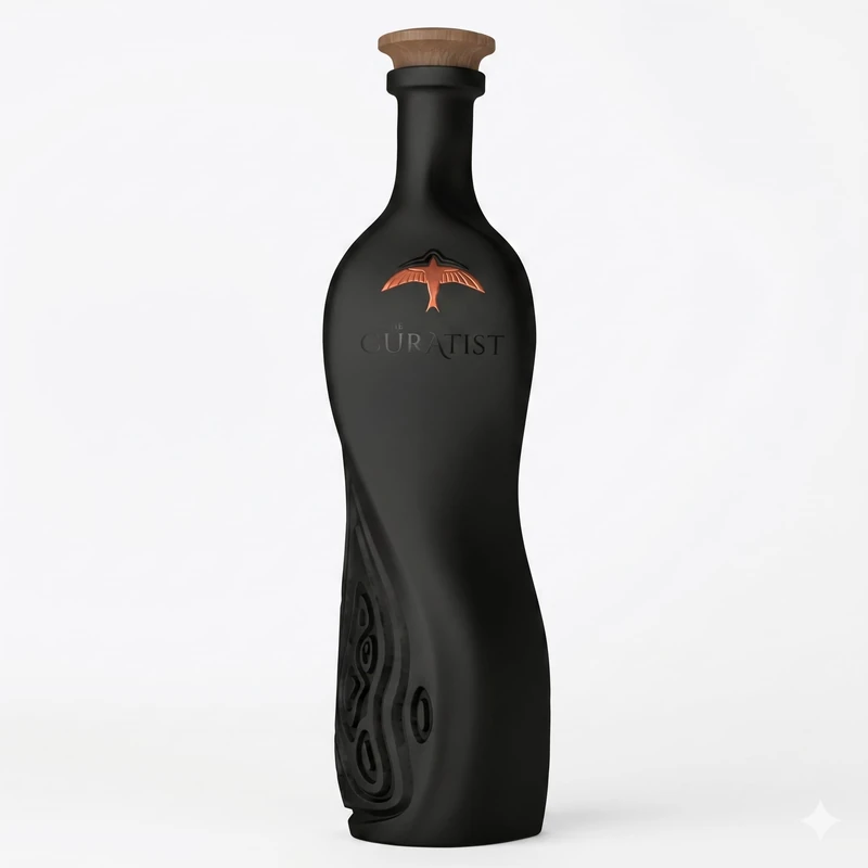 The Curatist Panama Edition Luxury Rum | 70cl | 45% ABV | Cognac Cask Finish | Aged Panamanian Rum Up to 25 Years | English-Distilled | Limited Edition Black Ceramic Bottle