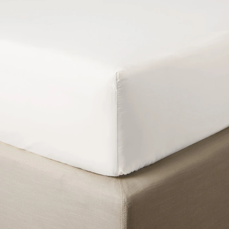 Jalla Fitted Sheet 40 cm 140 x 190 cm White Cotton Fitted Sheet