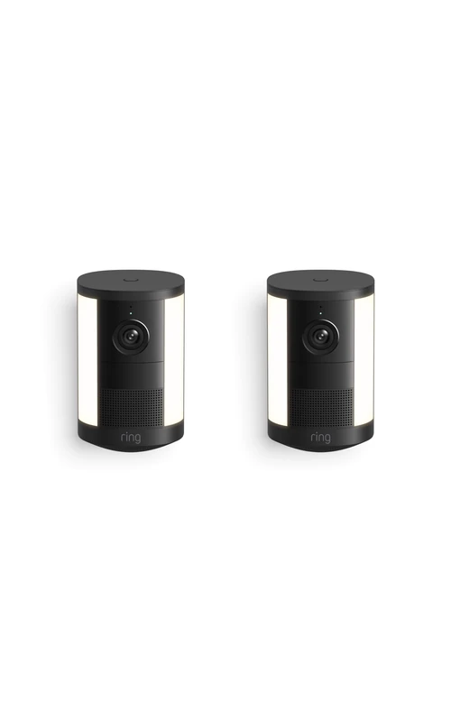 Ring Spotlight Cam, Battery (newest gen), Wide-Angle Retinal 2K Video, 6x Enhanced Zoom, Motion-Activated Spotlights, 30-day free trial of Ring Subscription Plan, Black (Pack of 2)