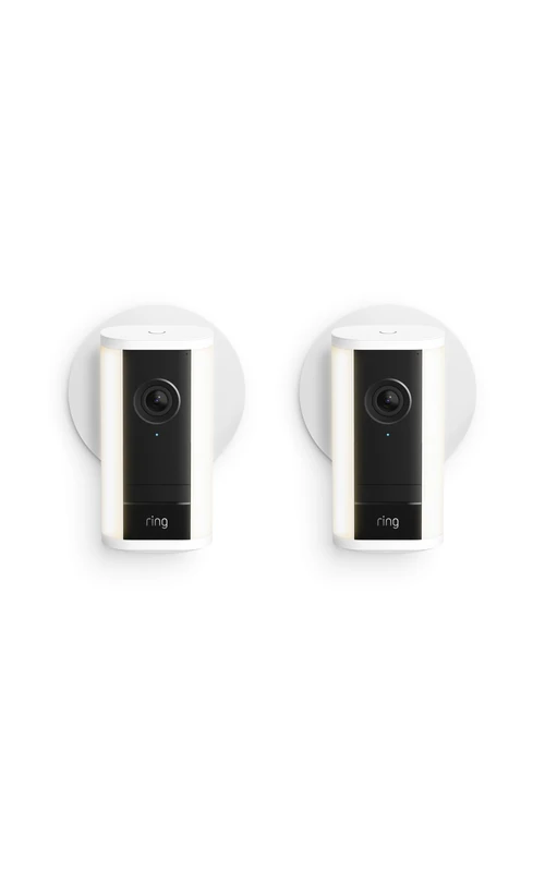 Ring Spotlight Cam Pro Wired (newest gen) | Outdoor Security Camera | Retinal 4K, 10x Enhanced Zoom, 600 Lumen Spotlights | 30-day free trial of Ring Subscription Plan (Pack of 2)