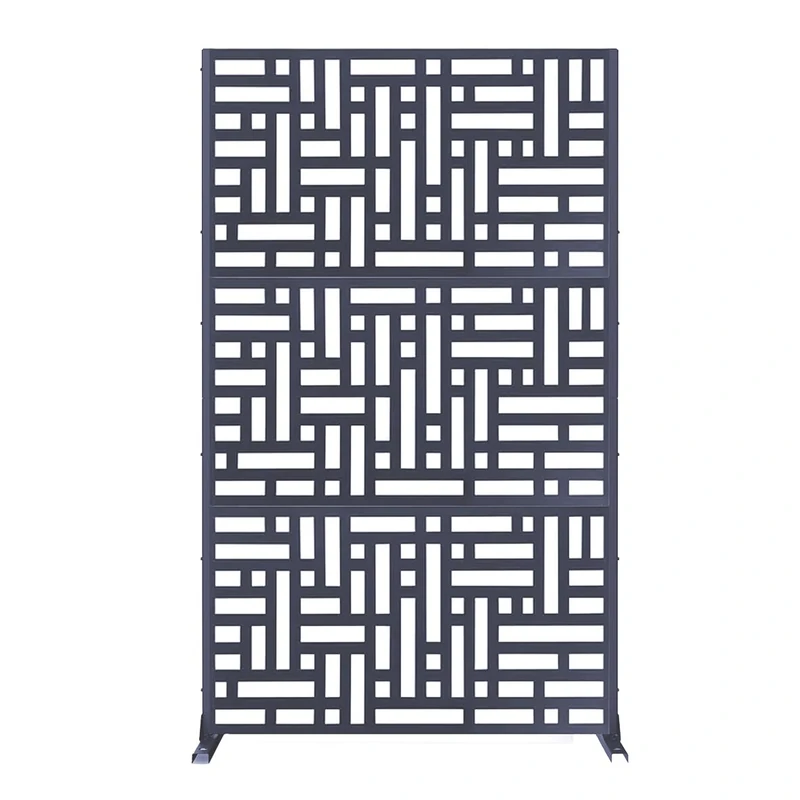 Nicoman Metal Garden Screen Panel, Anthracite Grey 1.8m, Privacy Divider Decorative Outdoor Partition for Patio, Yard, Garden (Anthracite Grey, 90 x 180 cm)