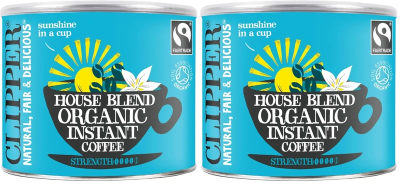 Clipper Organic Medium Roast Arabica Coffee, Instant Coffee, 500g Refill, Gourmet Coffee, Sustainable & Fairtrade by Clipper Teas, Ethically Sourced & Eco Conscious Blends (Pack of 2)