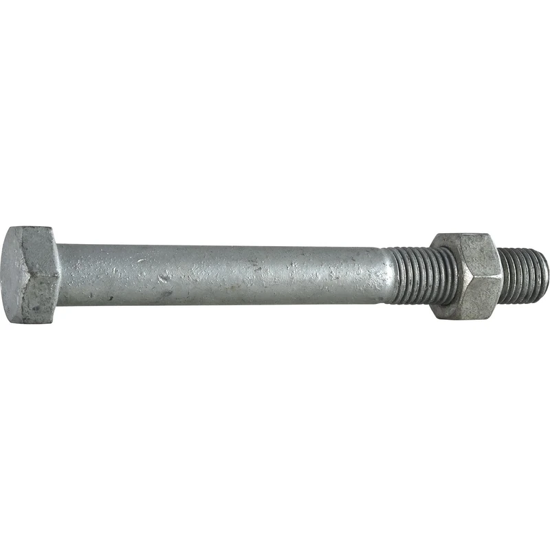 Steel Construction Screws M12 x 110 Partially Threaded Hexagonal Screws with Nut, Hot-Dip Galvanised Steel 8.8-25 Pieces