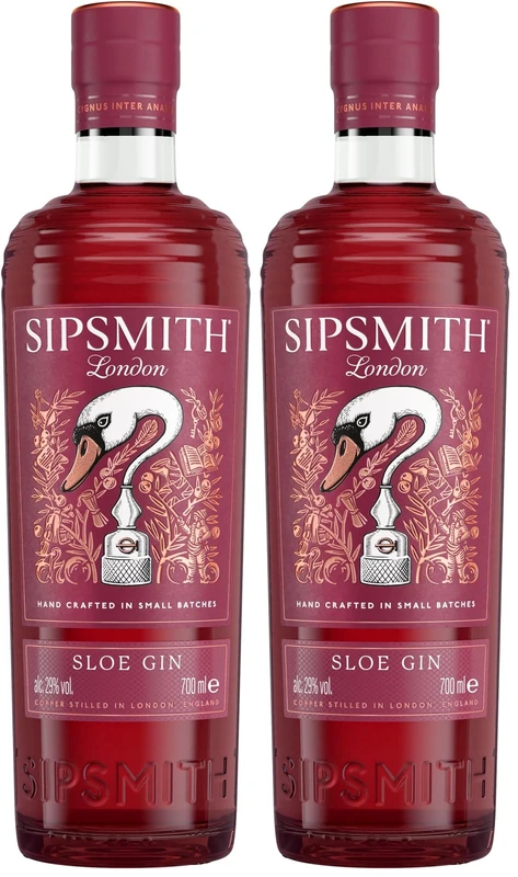 Sipsmith London Sloe Gin Liqueur, Small Batch, 29% ABV, 70 cl (Pack of 2)