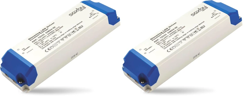 Constant Voltage Dimmable LED Driver 50W 24V IP20 Rated for Indoor LED Lighting (Pack of 2)