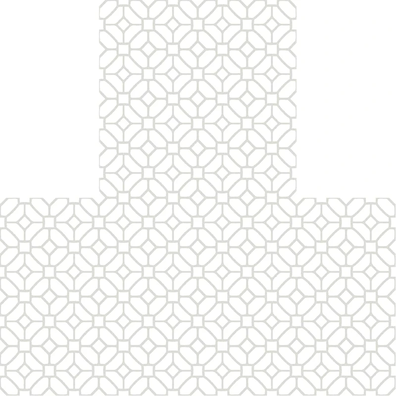 WallPops FP2946 Lattice Peel & Stick Floor Tiles, White & Off-White, 12 x 12 inches (Pack of 3)