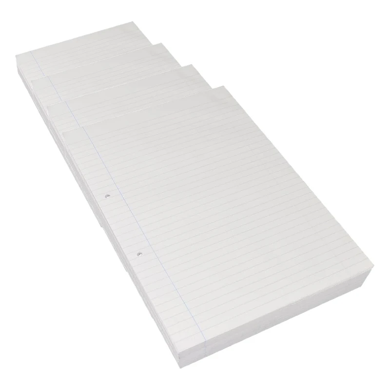 Rhino A4 Loose Leaf Lined Paper, 500 Sheets / 1000 Pages, 8mm Lined with Margin Paper, 4-Pack, Hole Punched, School & Office Stationery Supplies - Image 1
