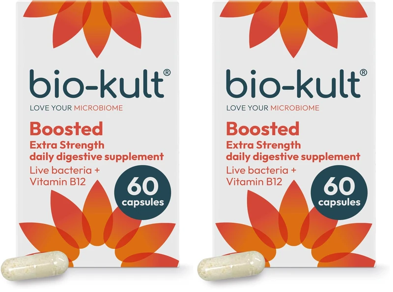 Bio-Kult Boosted Extra Strength Probiotic Supplement – 14 Live Bacterial Strains with Vitamin B12 | Gut Health & Digestive Support | Suitable for Travel, Antibiotics & Pregnancy | 60 Capsules - Image 1