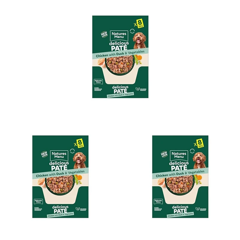 Natures Menu - Wet Dog Food - Pouches for Adult Dogs with Chicken and Duck - 8 x 300g (Pack of 3)