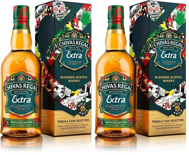 Chivas Regal Extra Whisky finished in Tequila Casks, 70cl with Gift Box (Pack of 2)