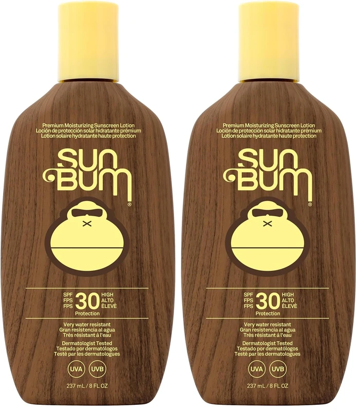 Sun Bum Original SPF 30 Sun Cream Lotion, Moisturizing Sunscreen with Vitamin E, Vegan and Reef Friendly, Broad Spectrum UVA/UVB Protection, 237ml (Pack of 2)