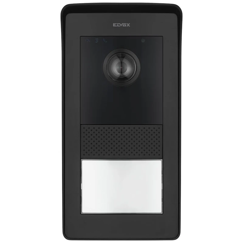 Vimar 42925.P 7" LCD Color Hands-Free Video Door Phone Video Door Phone Plate with Raincover Frame, 1 Button, Wall Mounted, Black