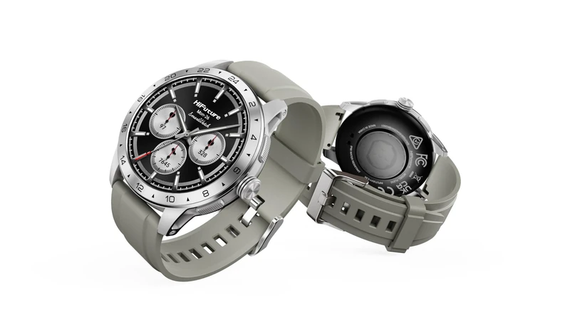 HIFUTURE HI-FLEX2/S26 Edition 2026 Smartwatch with 1.39 Inch TFT IPS Screen, IP68, Bluetooth 5.2, Heart Rate Monitor, 24/7, Over 100 Sports, Black and Silver