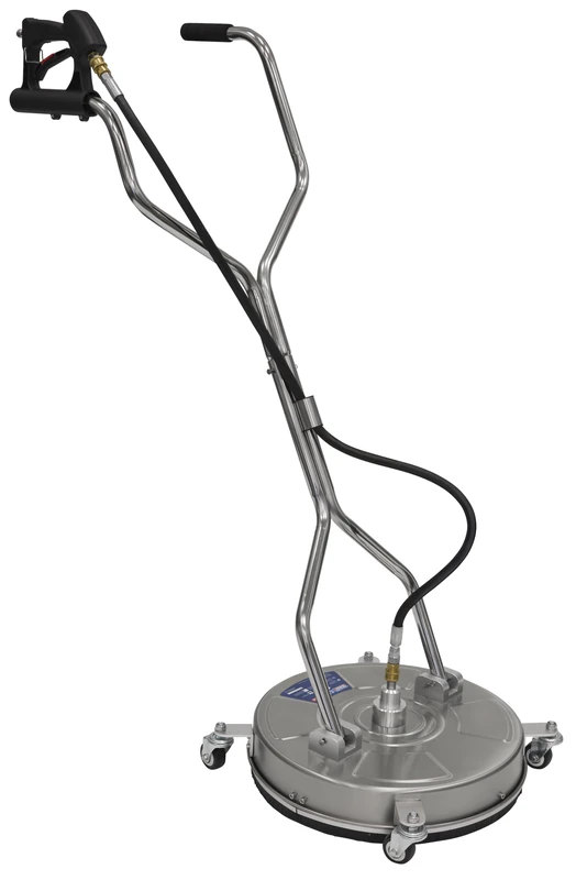 Sealey 18" Pressure Washer Surface Cleaner with Dual Handle, 4 Wheels & Rotating Spray Bar - Stainless Steel - PWAK18