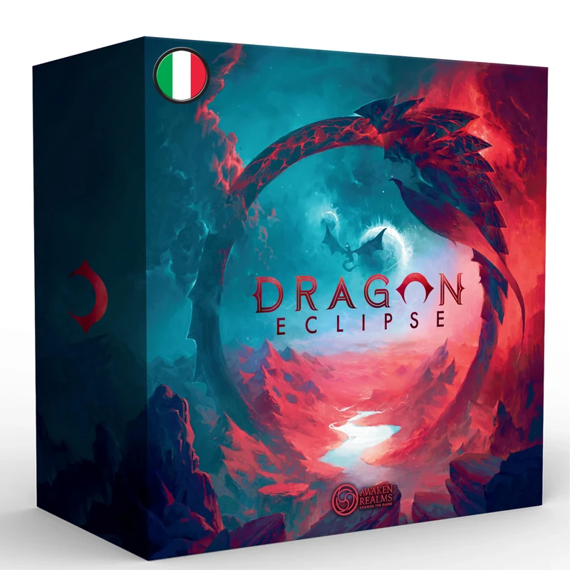 Asmodee Dragon Eclipse – Base Game – Competitive and Collaborative Board Game – Deck-Building and Rougelite Mode Game – 1-2 Players – 14+ Years – Duration 90-180 Min – Italian Edition