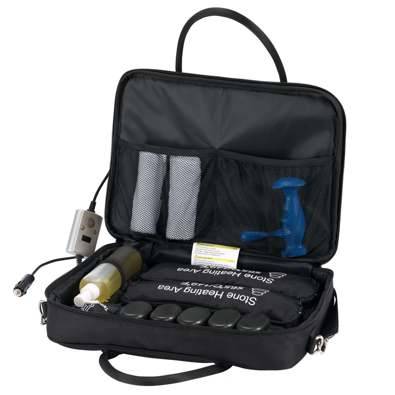 Master Massage Hot Stone Massage Heater Bag with Adjustable Temperature Control, Portable Spa Stone Warmer for Massage Stones & Towels