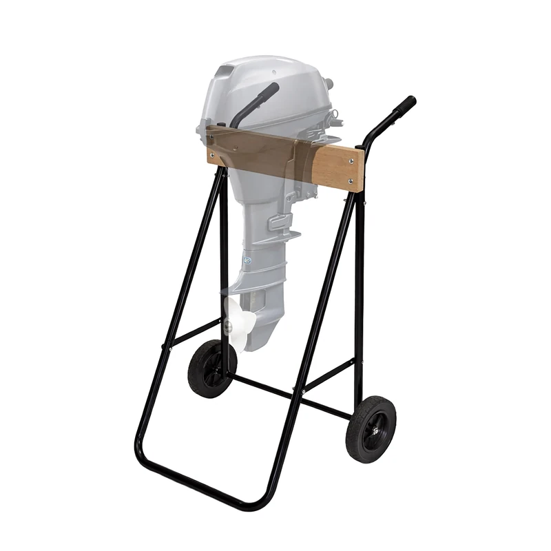 Relaxdays Outboard Motor Stand, Storage & Transport, Short/Long-Shaft up to 100 kg, Steel Motor Holder, Black