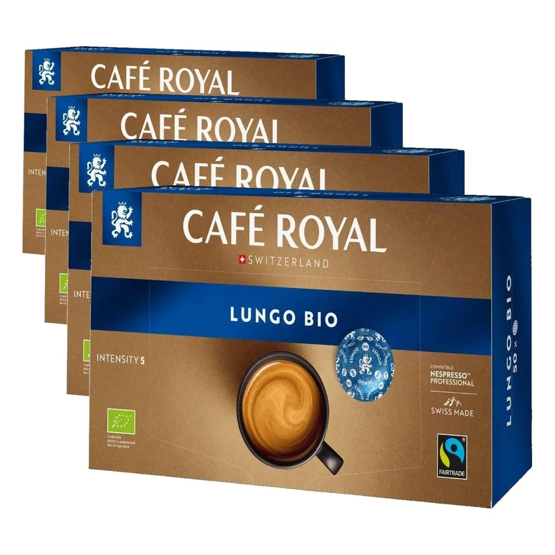 Café Royal Professional Lungo Bio - 50 Pads, Nespresso® Pro Compatible (Pack of 4)