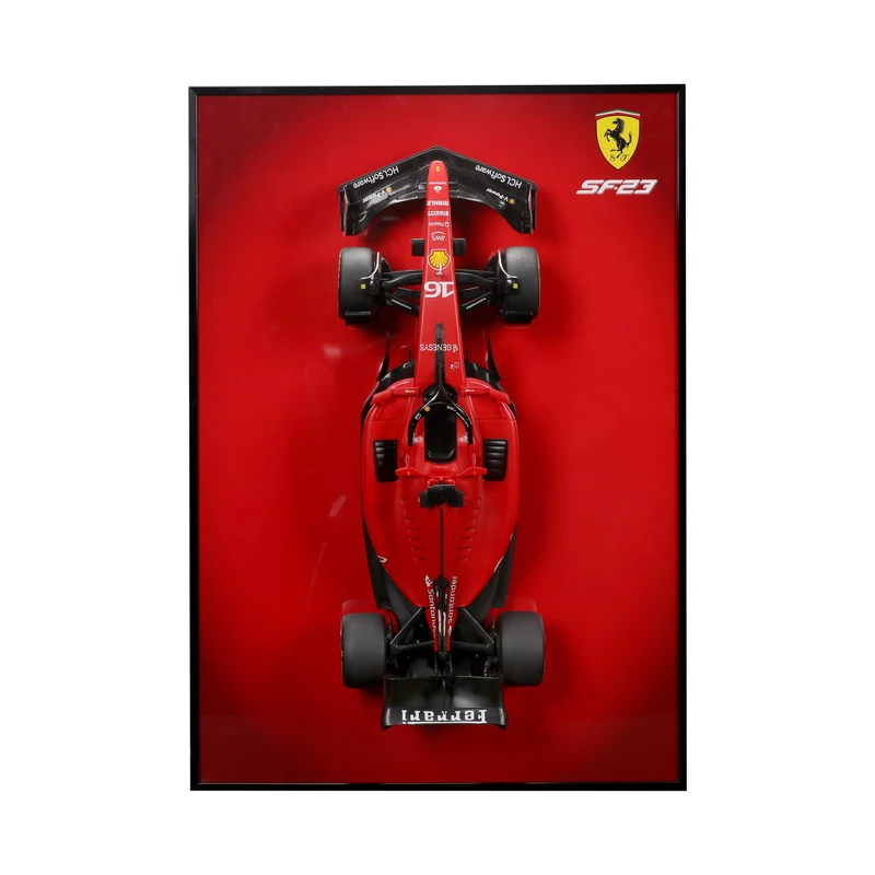 Bburago Ferrari SF-23 1:10 Scale RC Model, Charles Leclerc 2023 F1 Car, Red, with Photo Frame Display